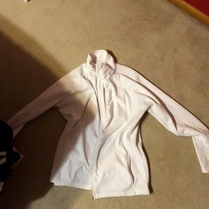 White zip up jacket